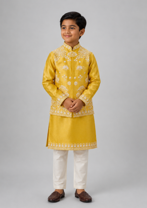 Bundi with Kurta and Pants