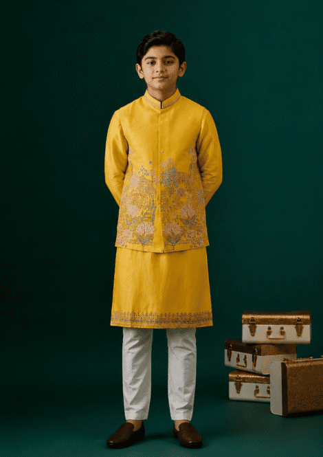 Bundi with Kurta and Pants