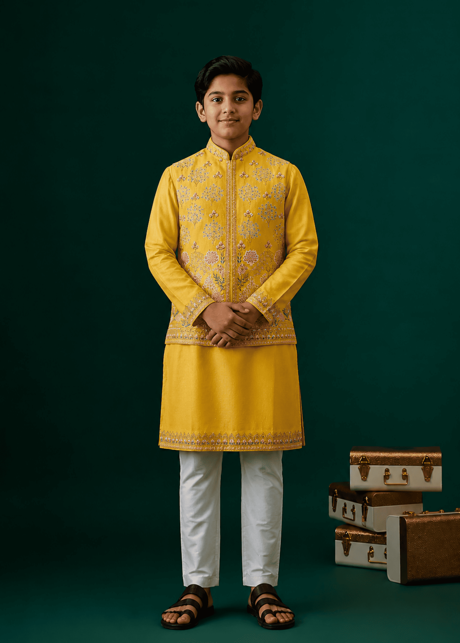 Bundi with Kurta and Pants