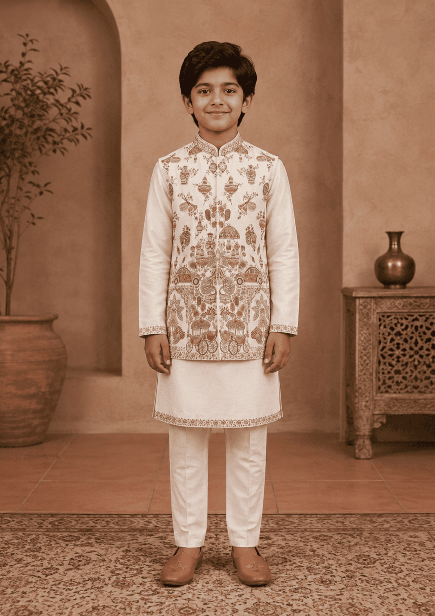 Bundi with Kurta and Pants