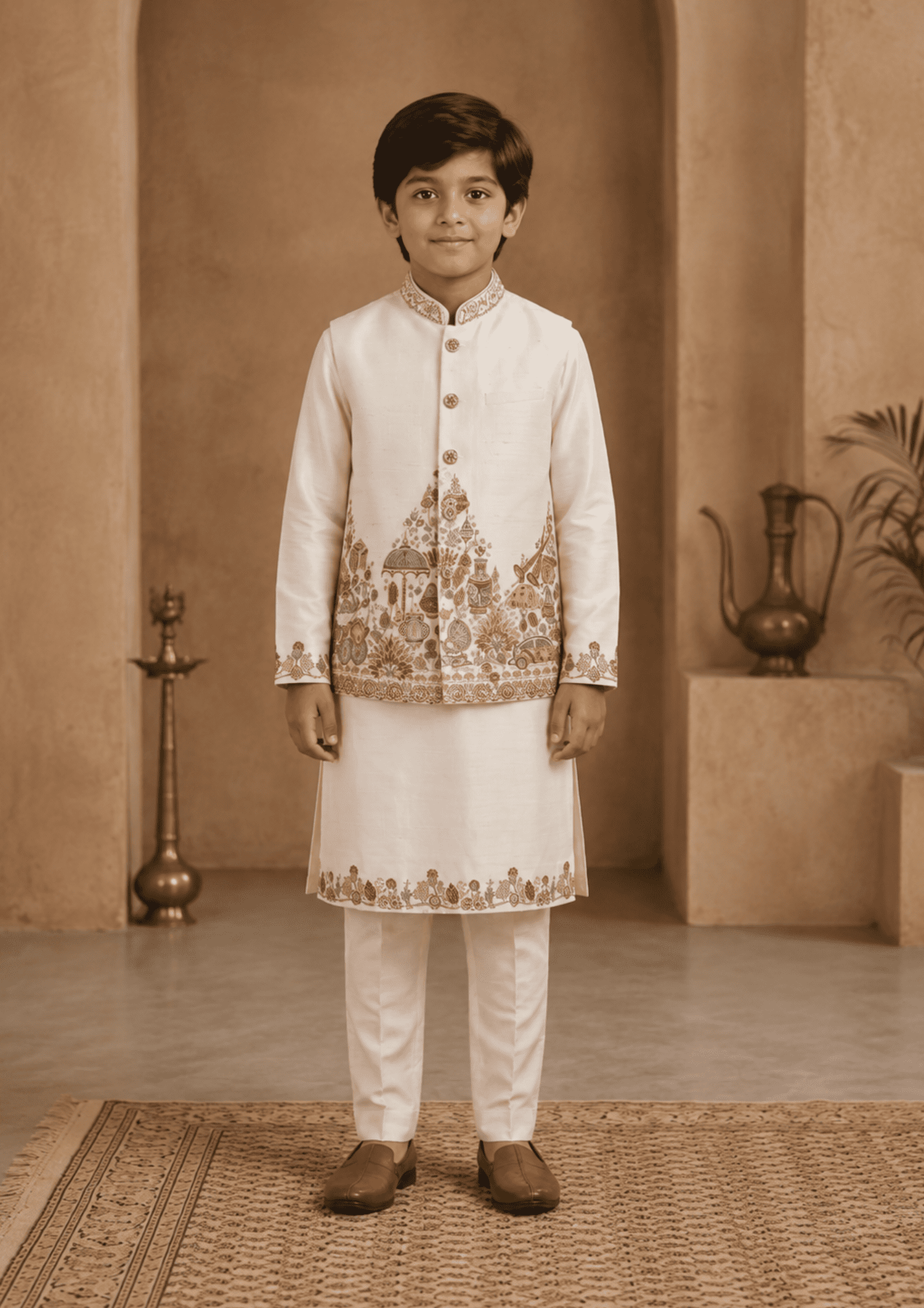 Bundi with Kurta and Pants