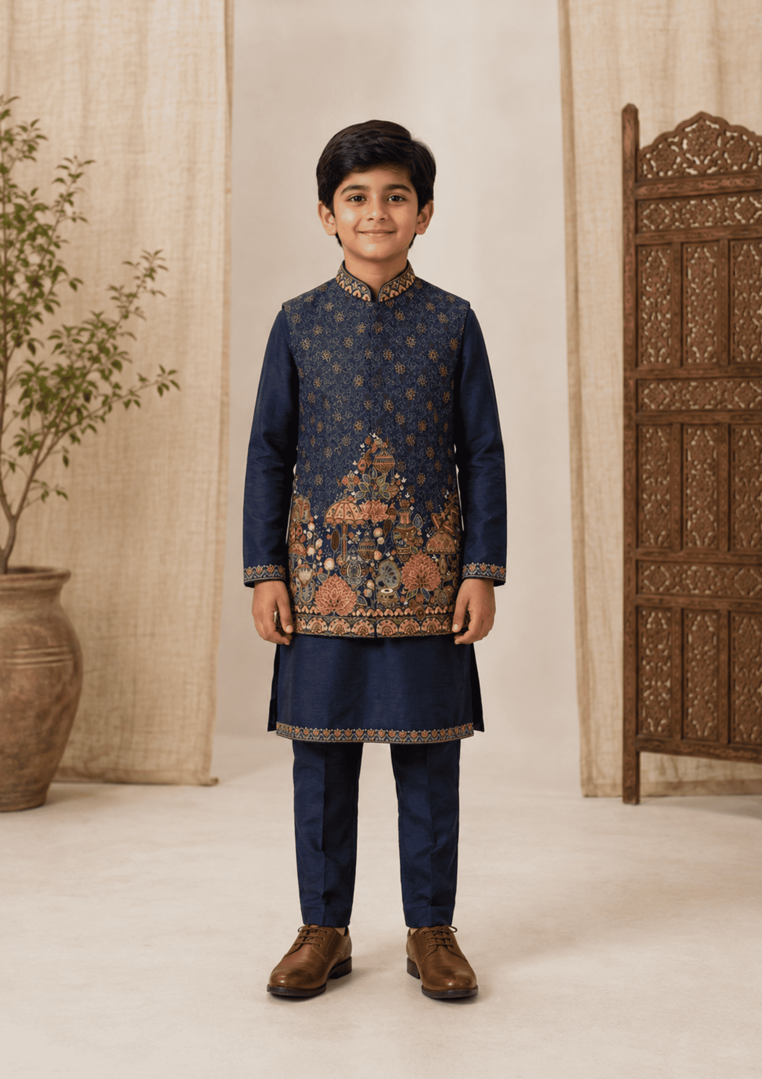 Bundi with Kurta and Pants
