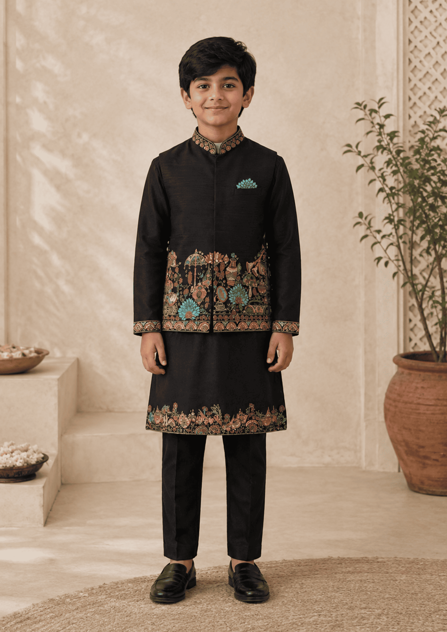 Bundi with Kurta and Pants